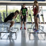 structure de support de slackline pour l'entraînement en intérieur