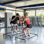 slackline support structure for indoor training