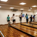 structure de support pour slackline intérieure