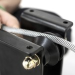 self-supporting structure with stretched wire and slackline