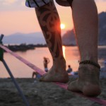 chevalet slackline en bois