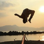 chevalet slackline en bois