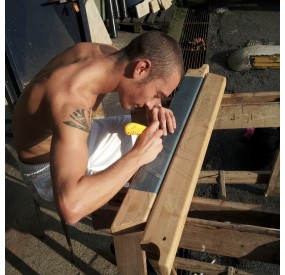 cavalletto di legno per slackline