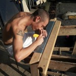 chevalet slackline en bois