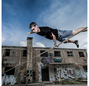 XXL ratchet for slackline tensioning