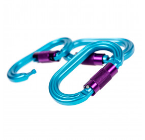 oval carabiner with aluminium ferrule