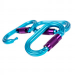 mousqueton ovale avec embout en aluminium