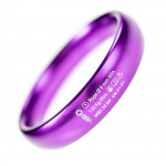 purple aluminium ring