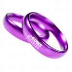 purple aluminium ring