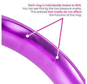 purple aluminium ring