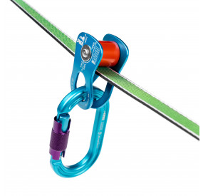 poulie plate pur slackline avec mousqueton
